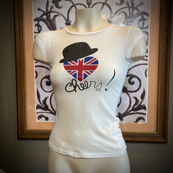 Miley Cyrus Max Adria Tee British Cheers - Picture 1 of 2